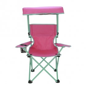 Ozark Trail Kids Canopy Chair with Safety Lock (125 lb. Capacity), Pink/Green