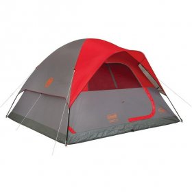 Coleman Flatwoods II 6-Person Dome Tent - Gray/Red