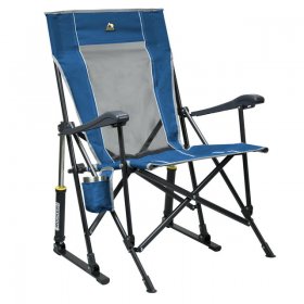 GCI Outdoor RoadTrip Rocker Portable Folding Camping Chair, Blue