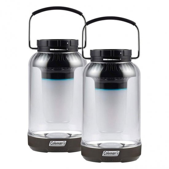 Coleman OneSource 1000 Lumens Outdoor Lantern w/ Charging Station (2 Pack)