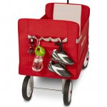 Radio Flyer, 3-in-1 EZ Fold Wagon, Padded Seat with Seat Belts, Red