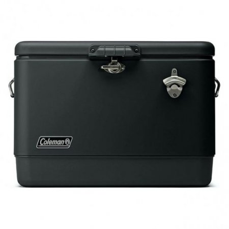 Coleman Reunion 54-Quart Stainless Steel Belted Matte Cooler, Midnight