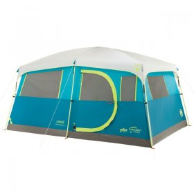 Coleman? 8-Person Tenaya Lake? Fast Pitch? Cabin Camping Tent with Closet, Light Blue