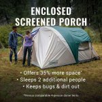 Coleman 4-Person Cabin Tent with Enclosed Screen Porch, Evergreen