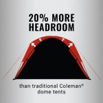 Coleman Skydome 8-Person Camping Tent, 1 Room, Green