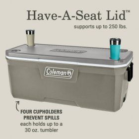 Coleman 316 Series 150QT Hard Chest Cooler, Silver Ash