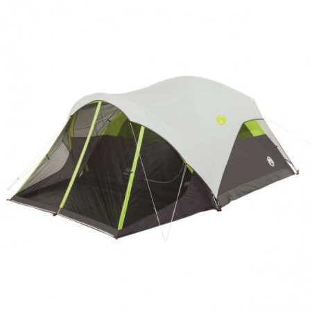 Coleman 6-Person Steel Creek? Fast Pitch? Dome Camping Tent with Screen Room, Green