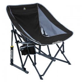 GCI Outdoor Pod Rocker Portable Folding Camping Chair, Black