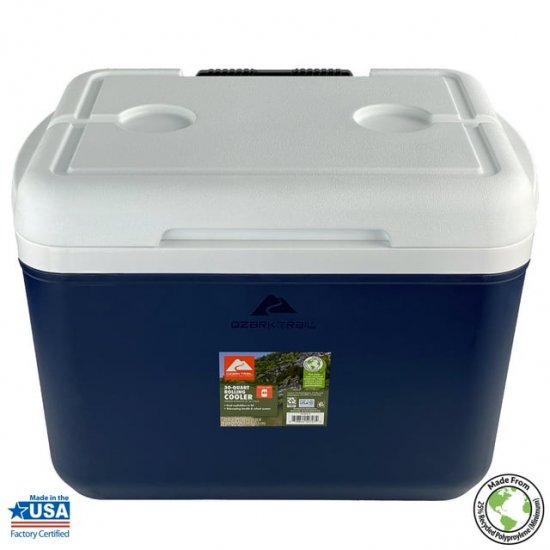 Ozark Trail 30 QT Rolling Hard Side Cooler, 42-Can Capacity