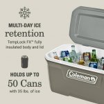 Coleman 316 Series 70QT Hard Chest Cooler, Silver Ash