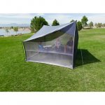 Ozark Trail Tarp Shelter, 9' x 9' with UV Protection and Roll-up Screen Walls