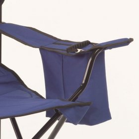 Coleman Adult Camping Chair with Built-In 4-Can Cooler, Blue