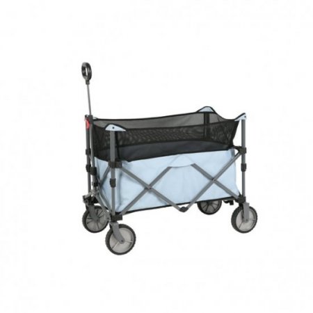 Ozark Trail Adult Height Adjustable Quad Fold Camping Cart Wagon, Blue