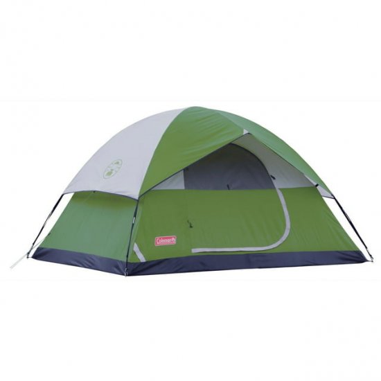 Coleman Sundome 4-Person Dome Camping Tent, 1 Room, Green