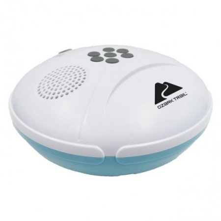 Ozark Trail Wireless Bluetooth Floating Speaker with Built-in Mic, IPX7 Waterproof, 120' Range, White Blue