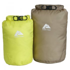 Ozark Trail Pack Ultimate 10L and 5L Coated Dry Pack with Water Resistant Roll Top (2 Count)