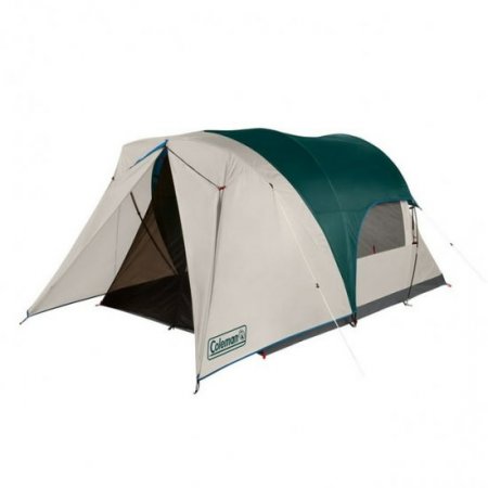 Coleman 4-Person Cabin Tent with Enclosed Screen Porch, Evergreen