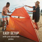 Coleman Skyshade Large Compact Beach Shade, Tiger Lily Orange, Sun Shade & Shelter, UV Protectant (UPF 50+) Shade Tent