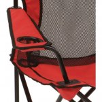 Coleman Broadband Mesh Quad Camping Chair, Cooling Mesh Back with Cup Holder, Adjustable Arm Heights, & Carry Bag; Supports up to 250lbs