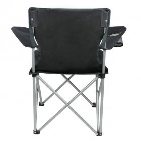 Ozark Trail Basic Quad Folding Outdoor Camp Chair, Black