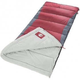 Coleman 50 F Aspen Meadows Rectangular Sleeping Bag, Red