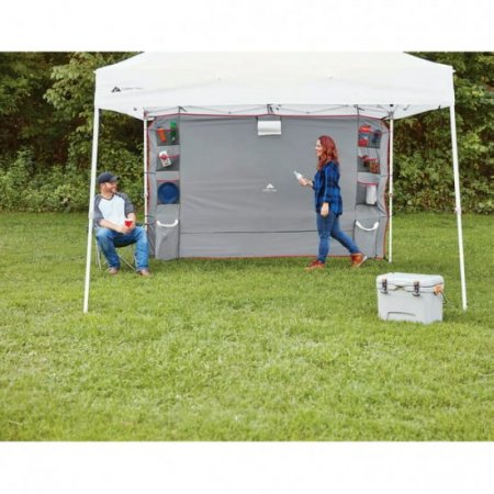 Ozark Trail Shade Wall, 10' x 6' with Organizer Pockets for Straight-leg Canopy