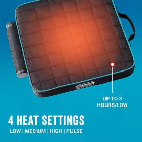 Coleman OneSource Heated Camping Chair Pad w/Rechargable Battery, 2 Pack