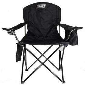 Coleman Adult Camping Chair with Built-In 4-Can Cooler, Black