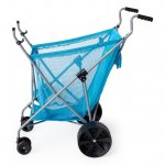 Seina Steel Framed Collapsible Versatile Garden Cart Beach Sand Cruiser, Blue