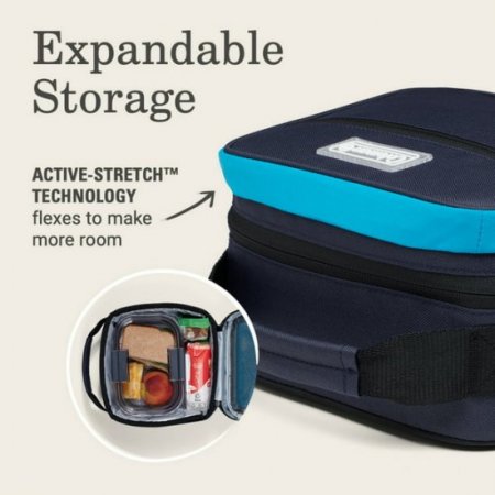 Coleman XPAND Insulated Soft Cooler Lunchbox 8" x 8.25" x 11.74", Blue