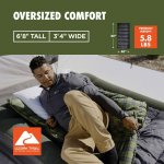 Ozark Trail Oversized 30-Degree Cool Weather Rectangular Sleeping Bag, Gray, 40"x80"