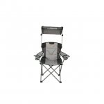 Ozark Trail Camping Chair with Shade, Black and Gray, Adult, Oversized