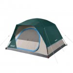 Coleman SKYDOME 6 Person Camping Tent with Mesh Storage Pockets, Evergreen