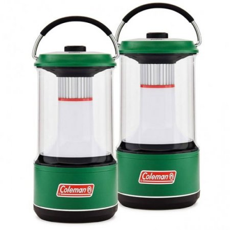 Coleman 1000 Lumens LED Outdoor Camping Lantern w/BatteryGuard (2 Pack)