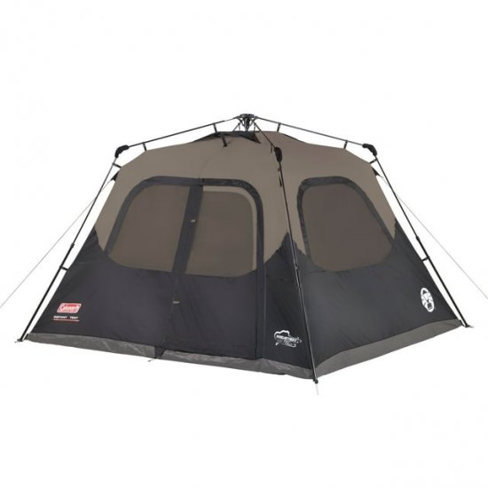 Coleman 6-Person Cabin Camping Tent with Instant Setup, 1 Room, Gray