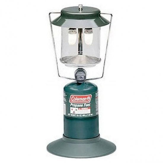 Coleman Two Mantle Compact Propane Gas Lantern for Outdoor Use