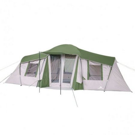 Ozark Trail 10-Person 3-Room Vacation Tent, with Shade Awning