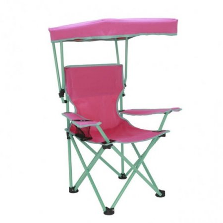 Ozark Trail Kids Canopy Chair with Safety Lock (125 lb. Capacity), Pink/Green