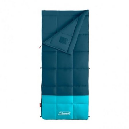 Coleman Kompact 20-Degree Cold Weather Rectangular Adult Sleeping Bag, Blue, 33"x75"