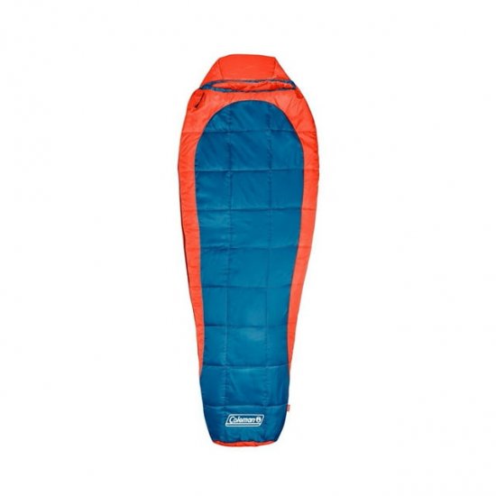 Coleman Kompact 25-Degree Cold Weather Mummy Adult Sleeping Bag, Tiger Lily, 32\"x82\"