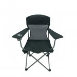 Ozark Trail Basic Mesh Quad Fodling Camp Chair, Black