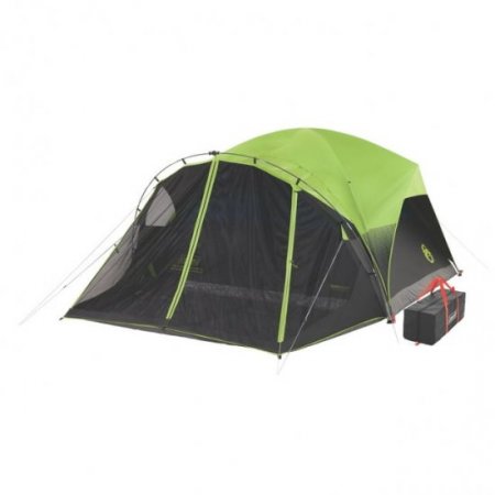 Coleman 6-Person Carlsbad? Dark Room? Dome Camping Tent with Screen Room, 2 Rooms, Green