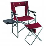 GCI Outdoor 3-Position Reclining Director's Camping Chair with Ottoman, Cinnamon