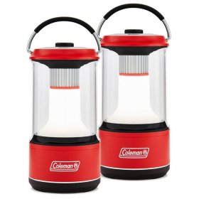 Coleman 800 Lumens LED Outdoor Camping Lantern w/ BatteryGuard, Red(2 Pack)