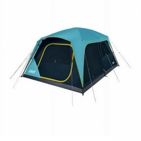 Coleman Skylodge 10 Person Camping Tent with Storage Pockets, Blue/Black