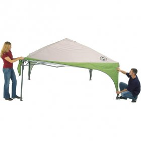 Coleman 10' x 10' Outdoor Canopy Sun Shelter Tent with Instant Setup, Green