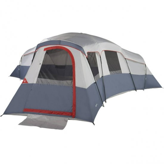 Ozark Trail 20-Person 4-Room Cabin Tent with 3 Separate Entrances for Camping